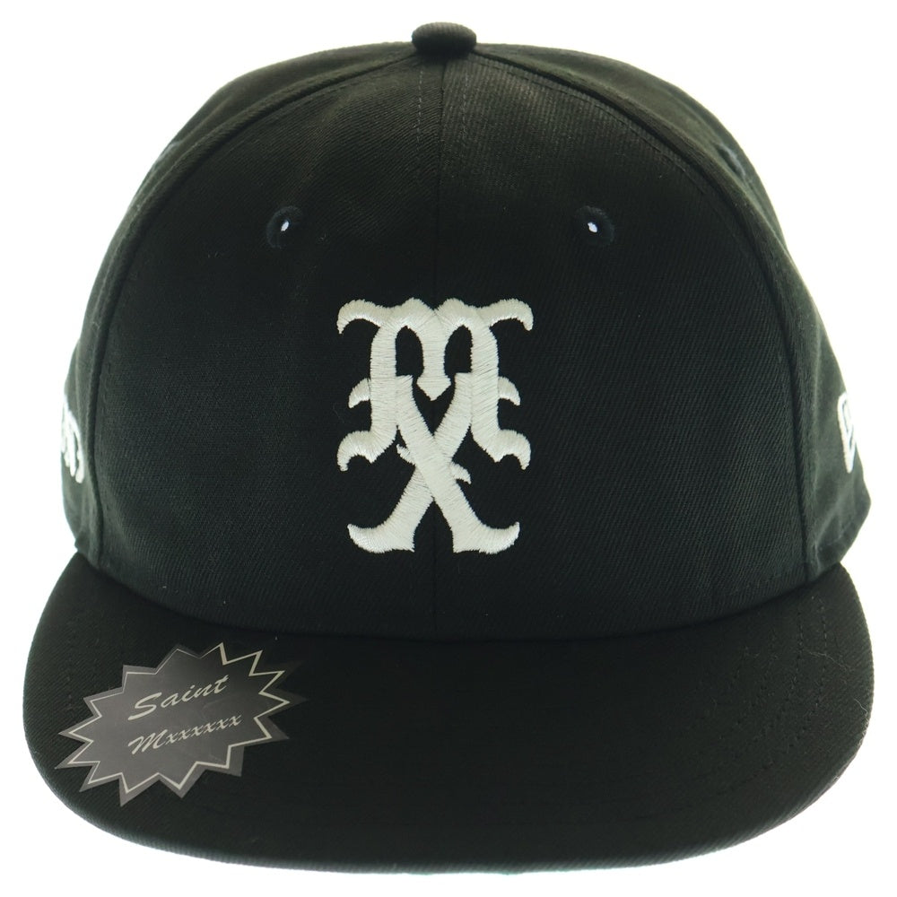 SAINT MICHAEL(セントマイケル) 24SS NE_CAP / MX ニューエラ ロゴ刺繍 ベースボールキャップ 帽子 ブラック MX SM-YS8-0000-C58