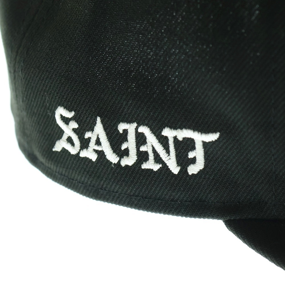 SAINT MICHAEL(セントマイケル) 24SS NE_CAP / MX ニューエラ ロゴ刺繍 ベースボールキャップ 帽子 ブラック MX SM-YS8-0000-C58