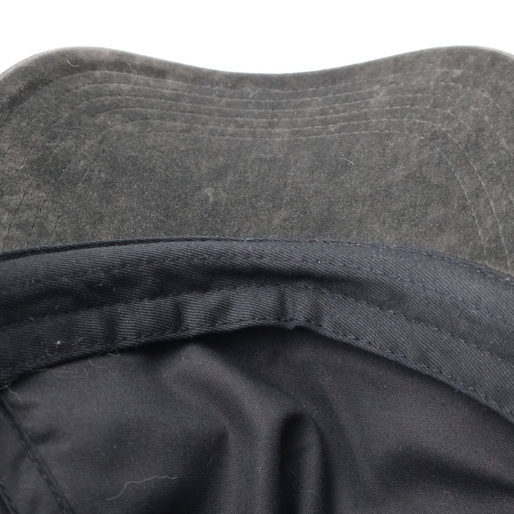 lucien pellat-finet(ルシアンペラフィネ) ベロア スカル ラインストーン ベースボールキャップ ブラック