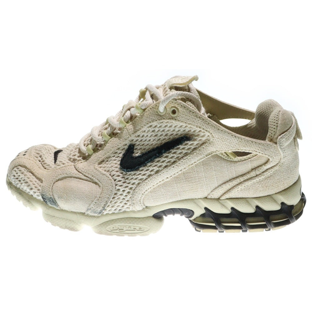 NIKE(ナイキ) ×STUSSY AIR ZOOM SPIRIDON CAGE 2 FOSSIL エアズーム スピリドン ローカットスニーカー アイボリー US9/27cm CQ5486-200