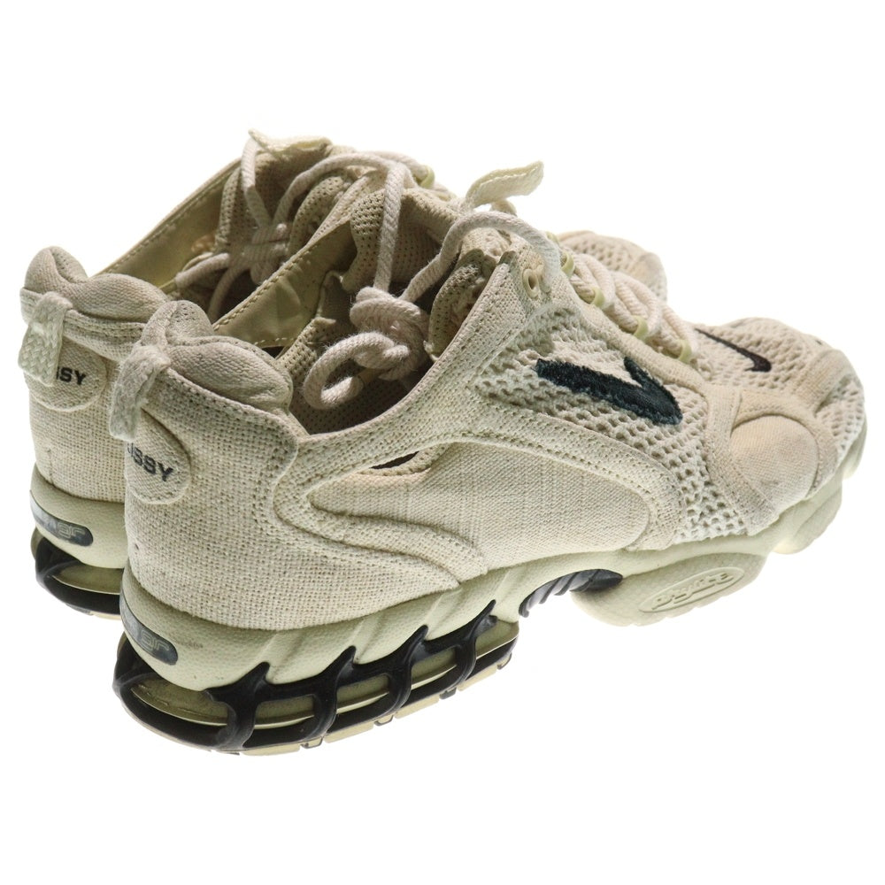 NIKE(ナイキ) ×STUSSY AIR ZOOM SPIRIDON CAGE 2 FOSSIL エアズーム スピリドン ローカットスニーカー アイボリー US9/27cm CQ5486-200