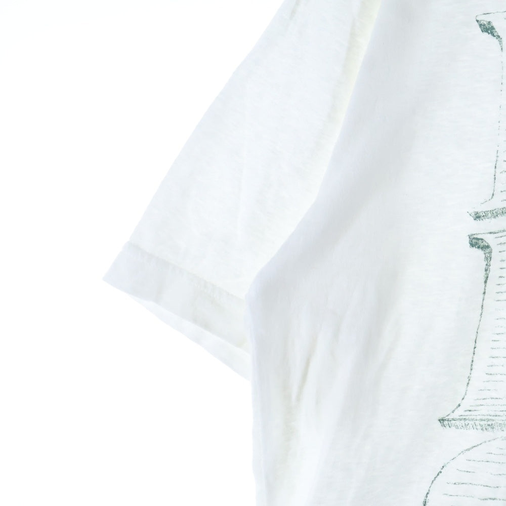 VISVIM(ヴィスヴィム) 22SS JUMBO TEE S/S NFS フロントプリント ジャンボ クルーネック 半袖Tシャツ カットソー ホワイト 0122105010025