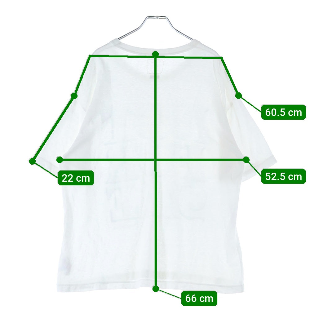 VISVIM(ヴィスヴィム) 22SS JUMBO TEE S/S NFS フロントプリント ジャンボ クルーネック 半袖Tシャツ カットソー ホワイト 0122105010025