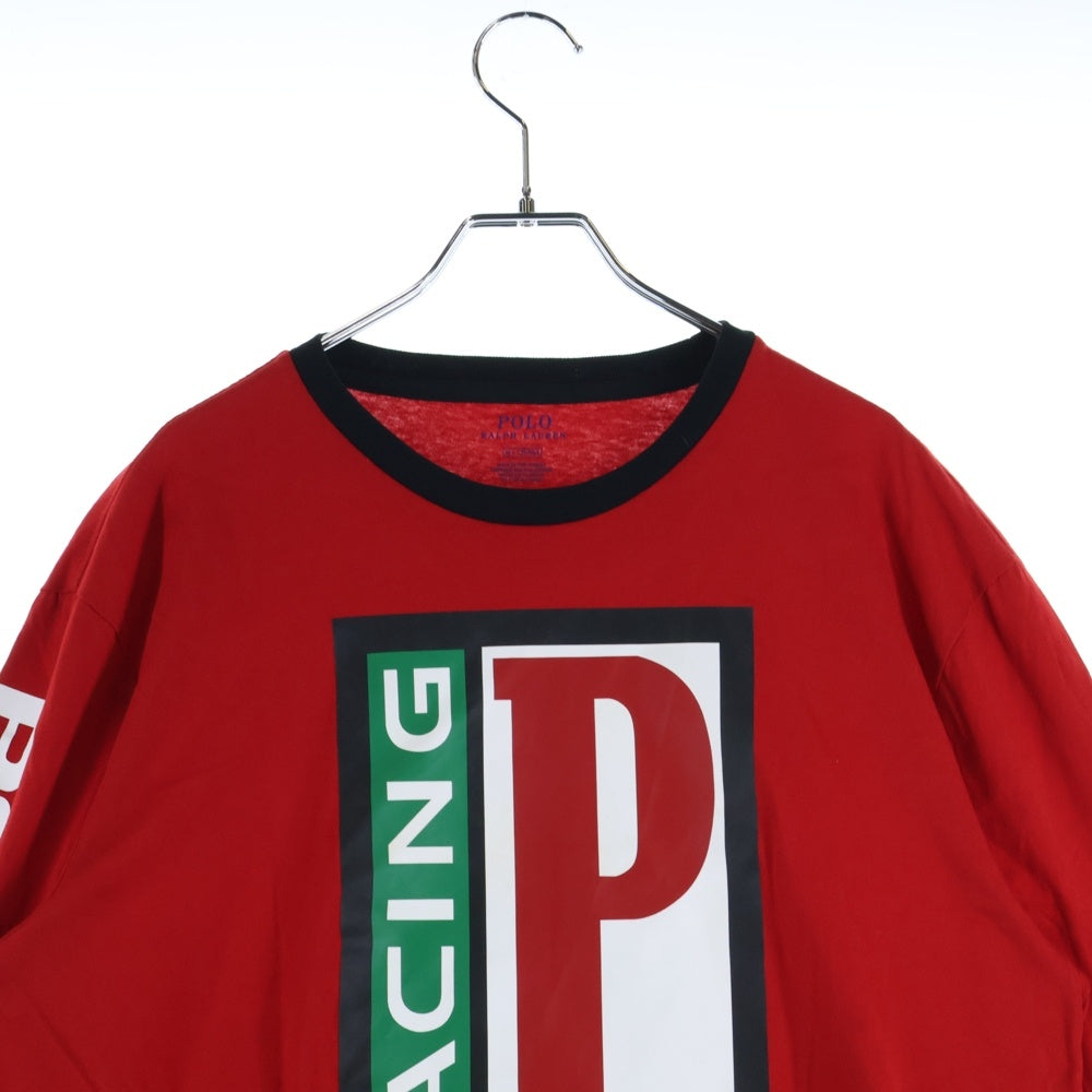 POLO RALPH LAUREN(ポロラルフローレン) Polo Racing 1992 ポロレーシング 復刻 長袖Tシャツ ロンT レッド