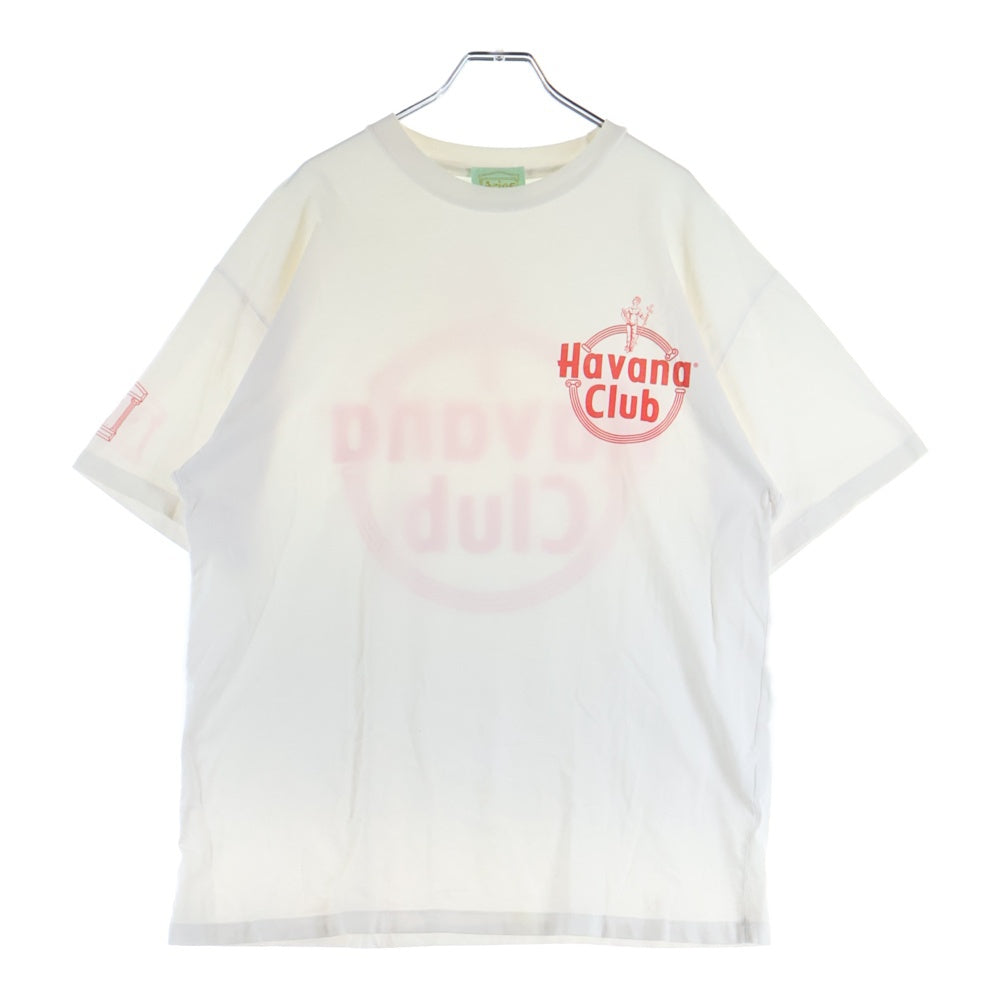 Aries(アリエス) ×Havana Club Logo Tee ハバナクラブ ロゴプリント半袖Tシャツ ホワイト HVAR60002