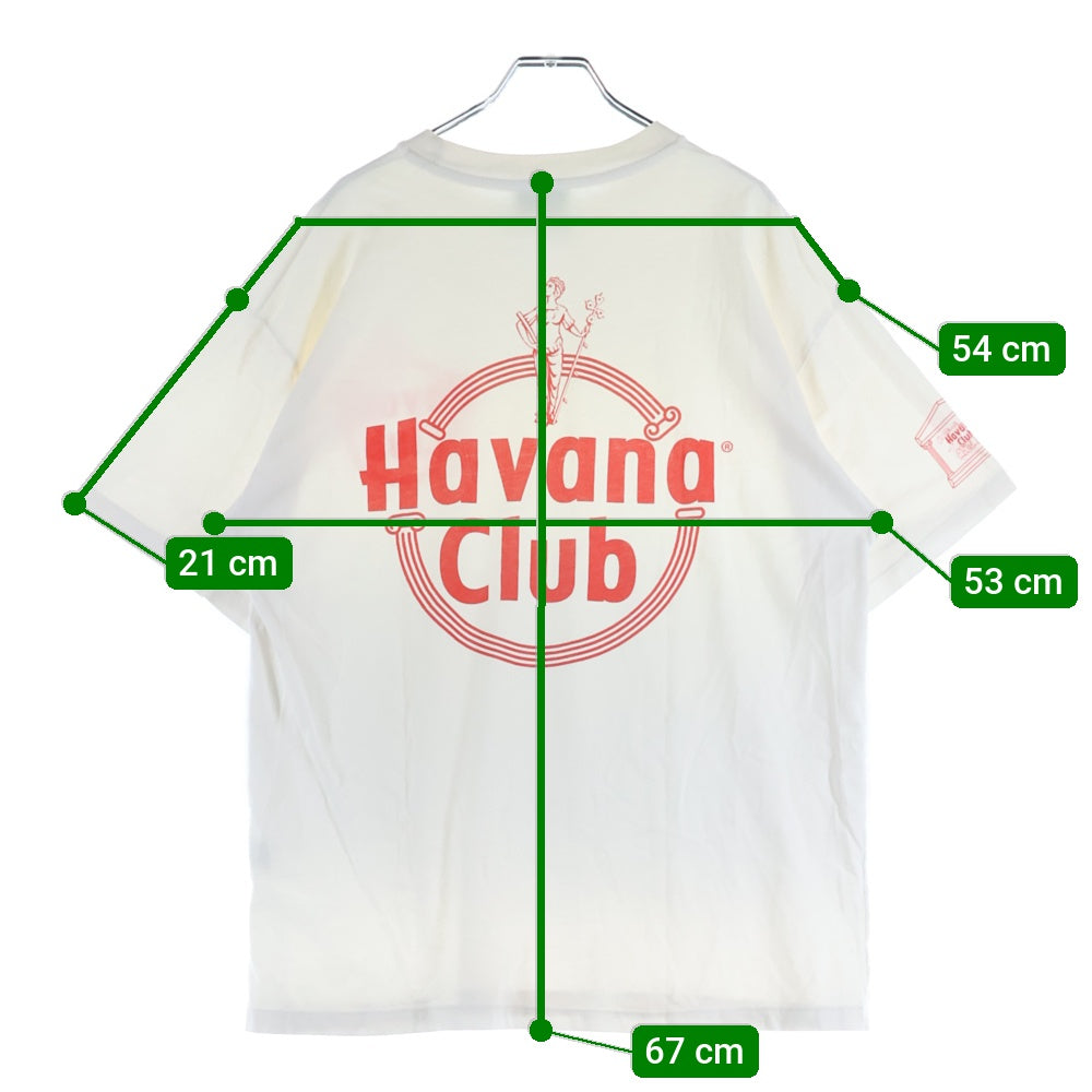 Aries(アリエス) ×Havana Club Logo Tee ハバナクラブ ロゴプリント半袖Tシャツ ホワイト HVAR60002
