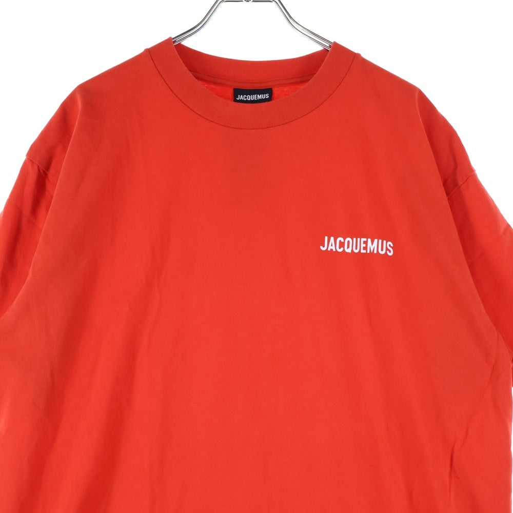JACQUEMUS(ジャックムス) Logo Tee ロゴプリント 半袖Tシャツ レッド 216JS207-2480-470