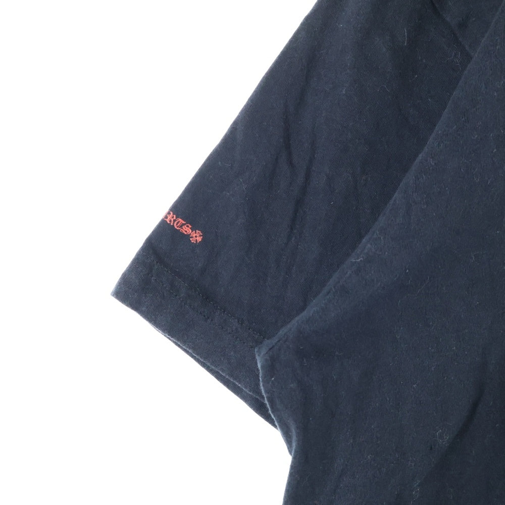 CHROME HEARTS(クロムハーツ) CH T-SHRT スクロールラベル ロゴ バックプリント 半袖Tシャツ ブラック/レッド