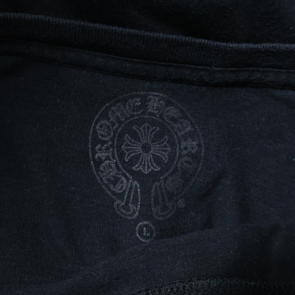 CHROME HEARTS(クロムハーツ) CH T-SHRT スクロールラベル ロゴ バックプリント 半袖Tシャツ ブラック/レッド