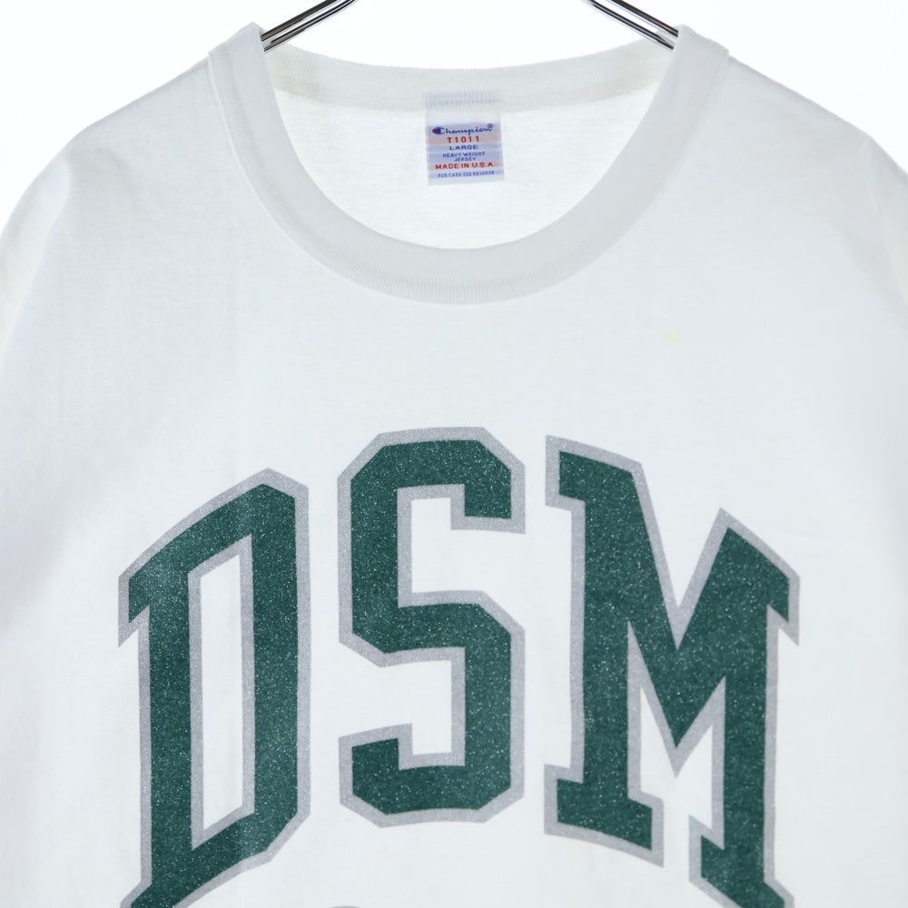 CHAMPION(チャンピオン) ×DOVER STREET MARKET Gritter Logo L/S Tee ドーバーストリートマーケット グリッターロゴ 長袖Tシャツ ロンT ホワイト C5-U409