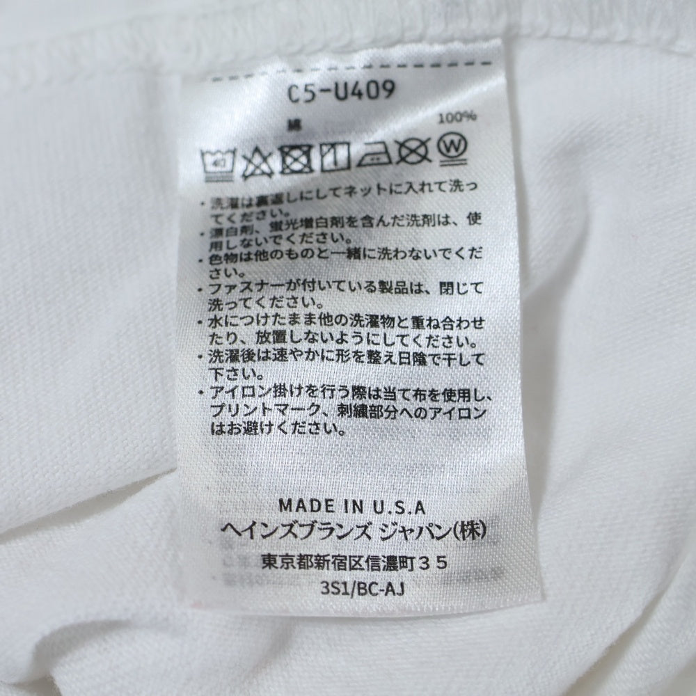 CHAMPION(チャンピオン) ×DOVER STREET MARKET Gritter Logo L/S Tee ドーバーストリートマーケット グリッターロゴ 長袖Tシャツ ロンT ホワイト C5-U409