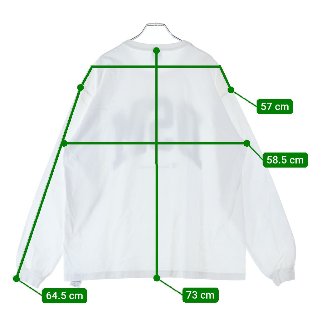 CHAMPION(チャンピオン) ×DOVER STREET MARKET Gritter Logo L/S Tee ドーバーストリートマーケット グリッターロゴ 長袖Tシャツ ロンT ホワイト C5-U409