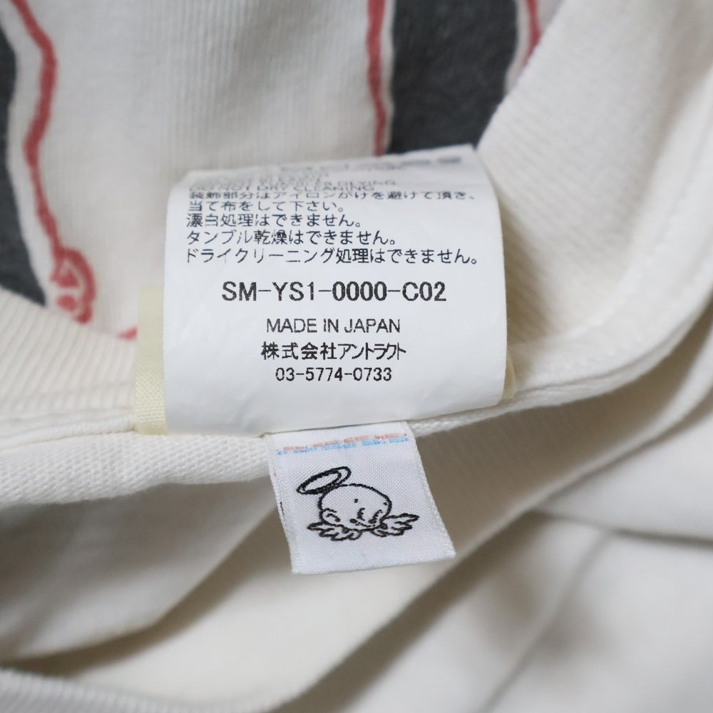 SAINT MICHAEL(セントマイケル) 24AW CP SS TEE SUN プリントTシャツ ホワイト SM-YS1-0000-C02