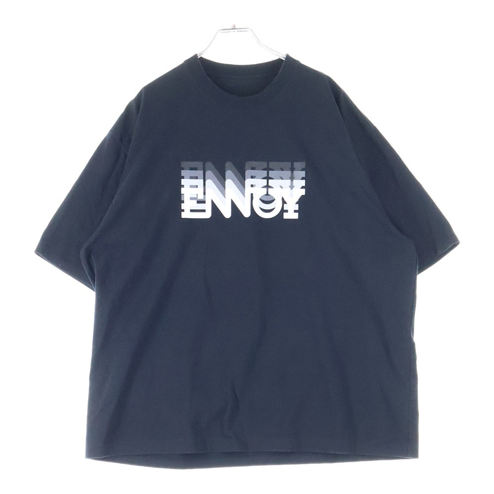 The Ennoy Professional(エンノイプロフェッショナル) 23SS Electric Logo Gradation Tee エレクトリックロゴ グラデーション 半袖Tシャツ ブラック SS23BRENCT07NTL