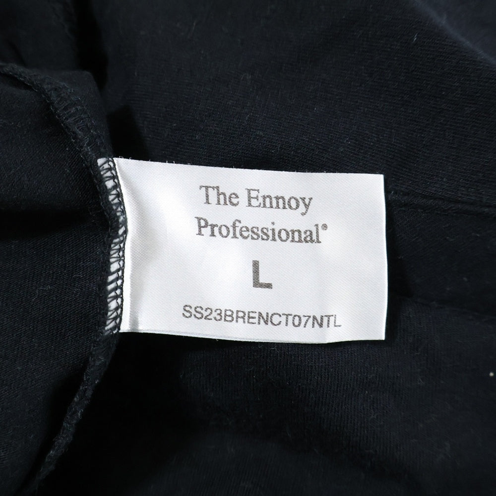 The Ennoy Professional(エンノイプロフェッショナル) 23SS Electric Logo Gradation Tee エレクトリックロゴ グラデーション 半袖Tシャツ ブラック SS23BRENCT07NTL