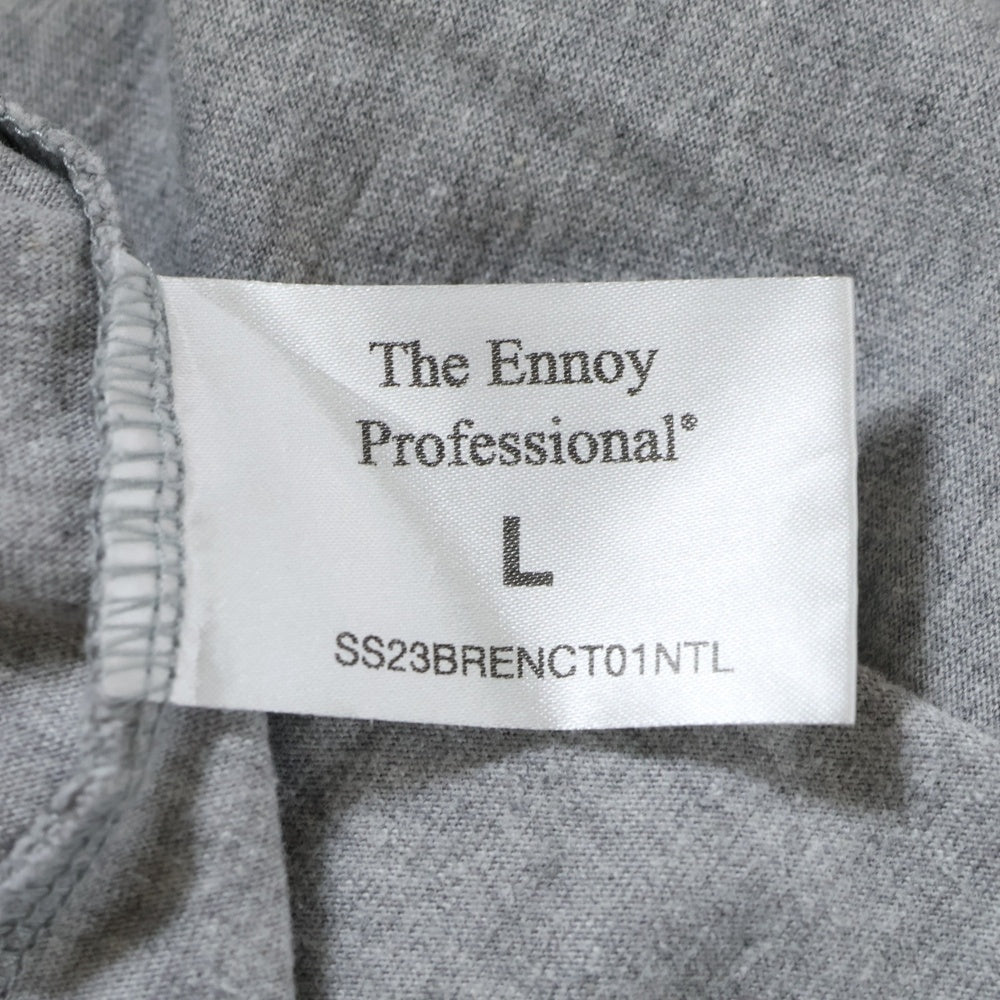 The Ennoy Professional(エンノイプロフェッショナル) 23SS Rubber Logo Tee ラバーロゴ 半袖Tシャツ グレー SS23BRENCT01NTL