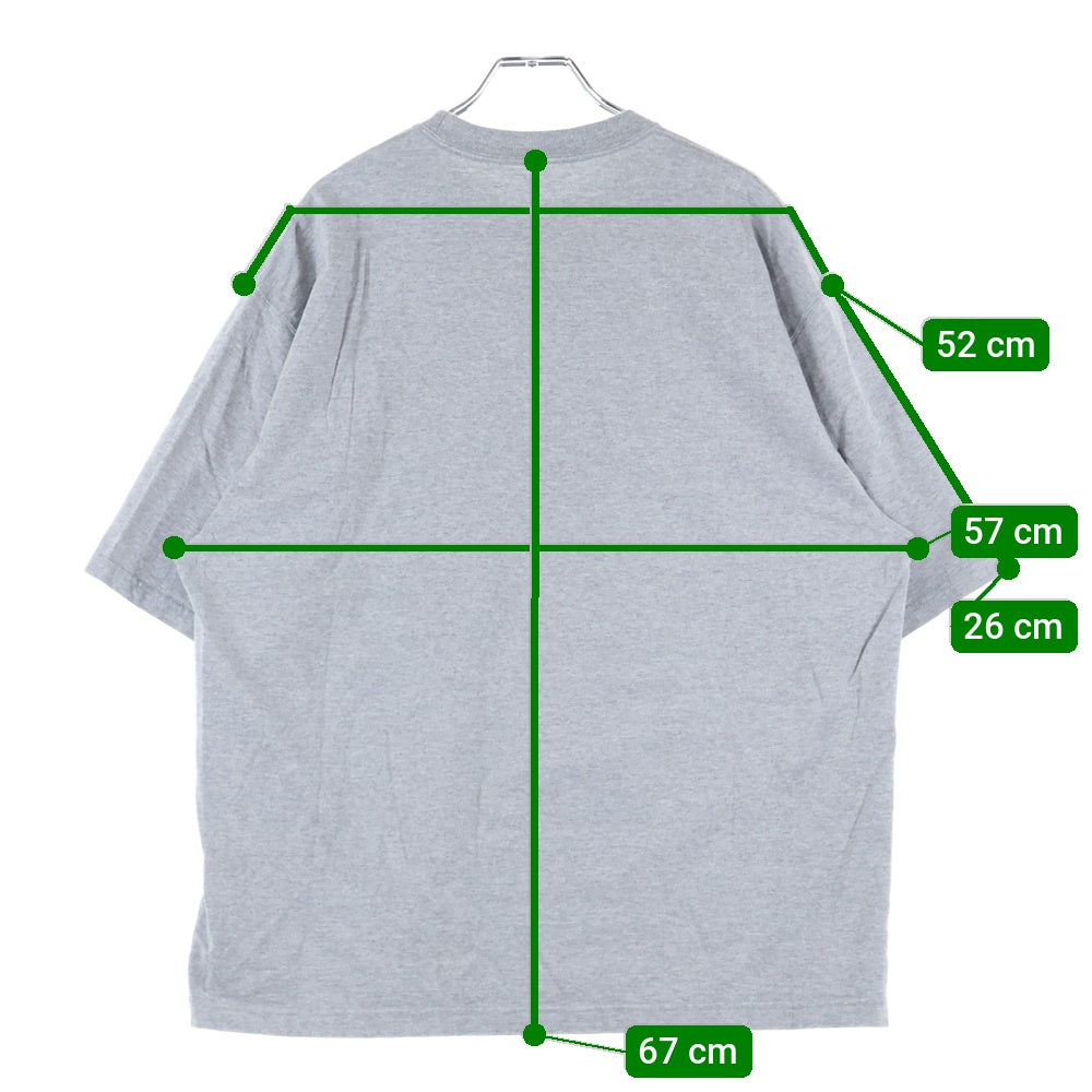 The Ennoy Professional(エンノイプロフェッショナル) 23SS Rubber Logo Tee ラバーロゴ 半袖Tシャツ グレー SS23BRENCT01NTL