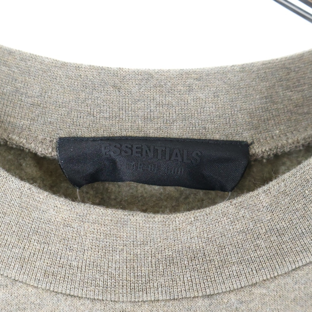 ESSENTIALS FEAR OF GOD(エッセンシャル フィアオブゴッド) ラバーロゴ モックネック スウェットトレーナー グレー