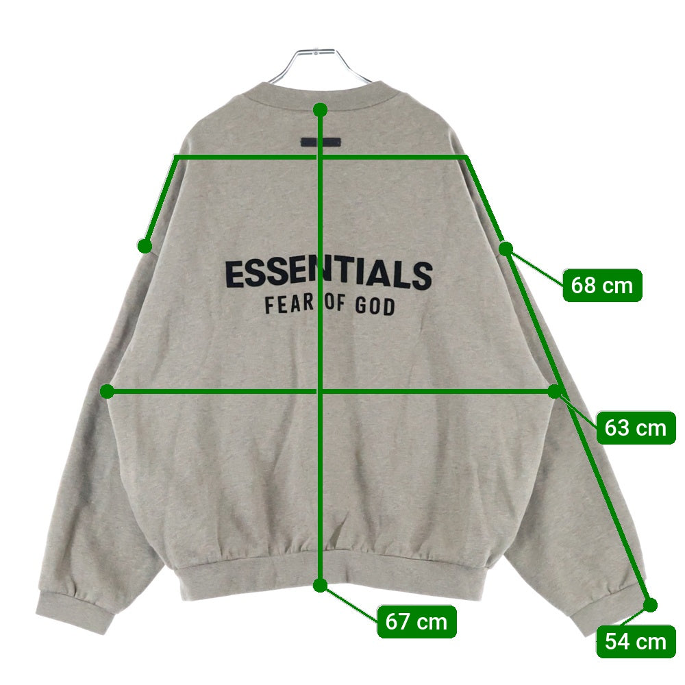 ESSENTIALS FEAR OF GOD(エッセンシャル フィアオブゴッド) ラバーロゴ モックネック スウェットトレーナー グレー
