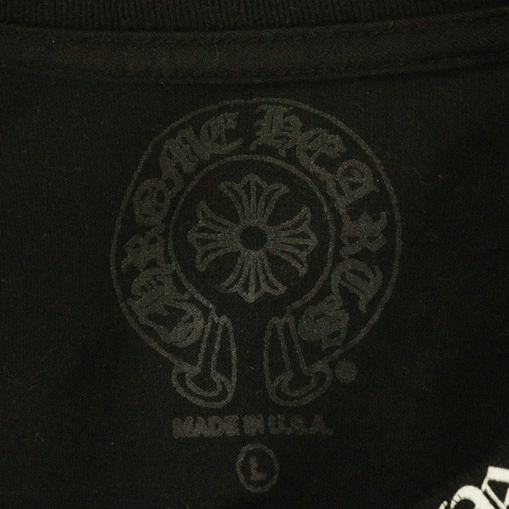 CHROME HEARTS(クロムハーツ) Neck Logo ネックロゴ アームプリント ロングスリーブ L/S 長袖 ポケットTシャツ カットソー ブラック