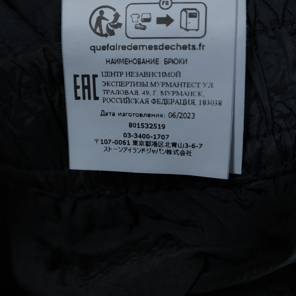 STONE ISLAND(ストーンアイランド) 24SS コンパスパッチ ナイロンメタル パンツ ブラック 801532519