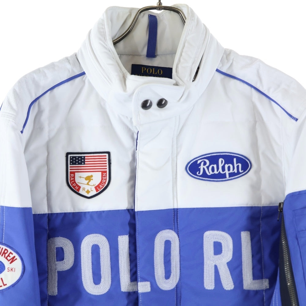 POLO RALPH LAUREN(ポロラルフローレン) ワッペン ポロレーシングジャケット ホワイト/ブルー