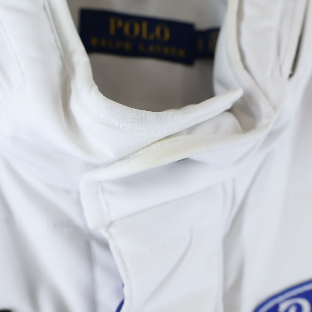 POLO RALPH LAUREN(ポロラルフローレン) ワッペン ポロレーシングジャケット ホワイト/ブルー