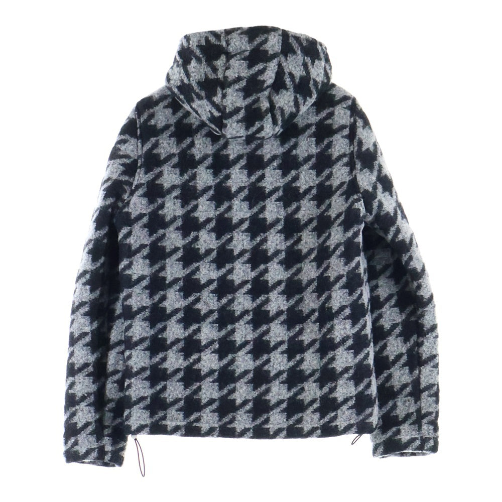 HYDROGEN(ハイドロゲン) 千鳥柄 ジップアップ フーディージャケット グレー/ブラック