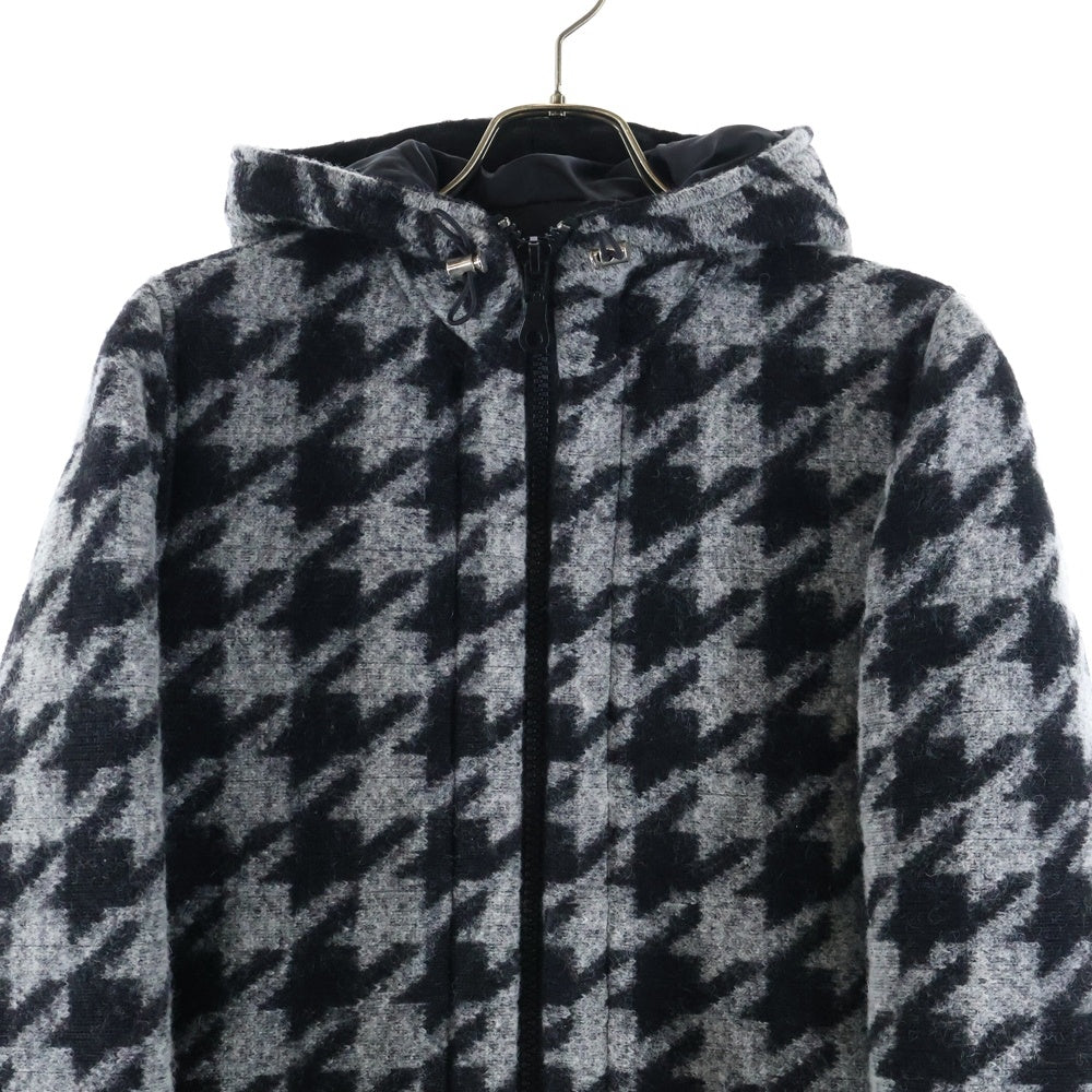 HYDROGEN(ハイドロゲン) 千鳥柄 ジップアップ フーディージャケット グレー/ブラック