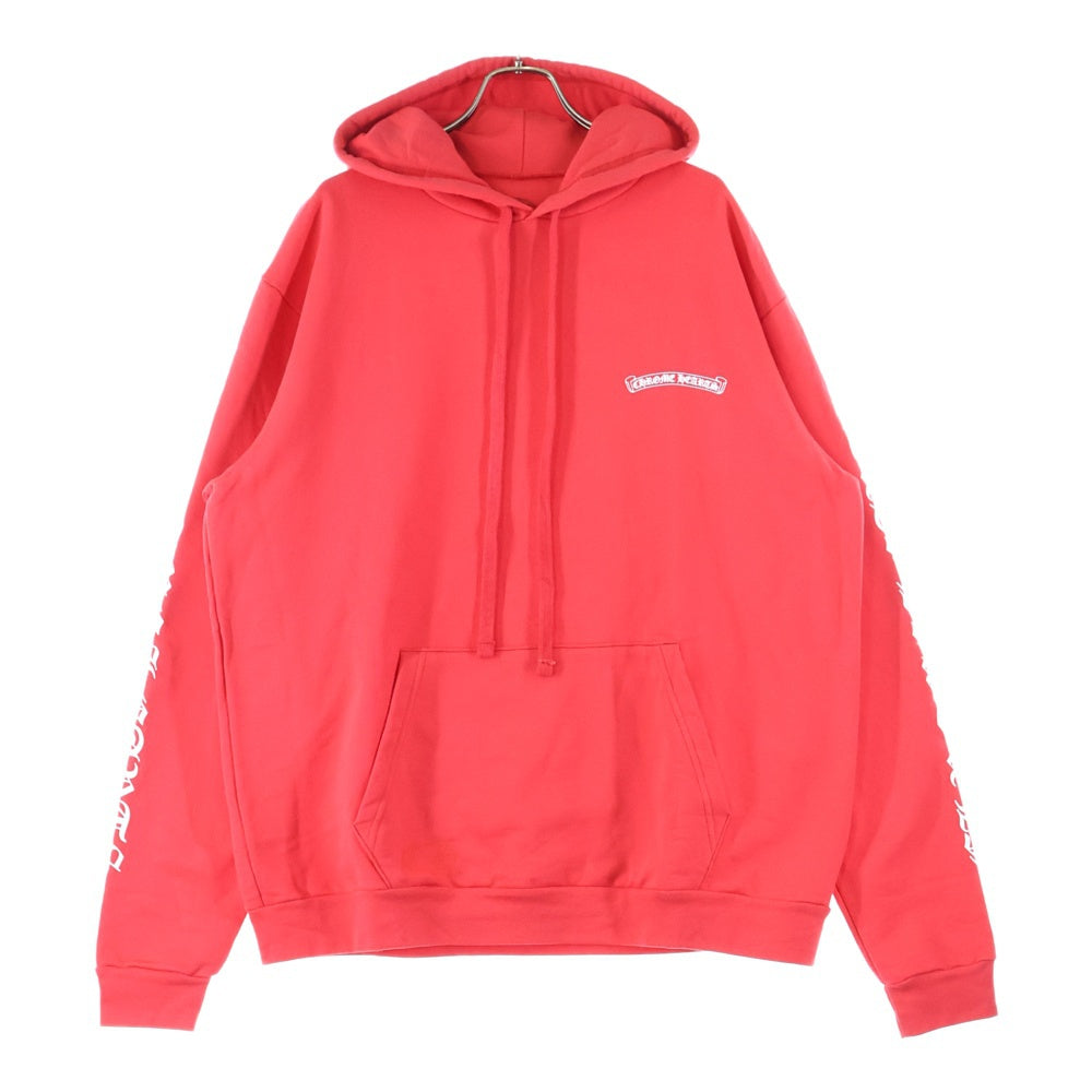 CHROME HEARTS(クロムハーツ) SWTSHRT PLVR バックスクロールラベルプリント スウェットプルオーバーパーカー レッド