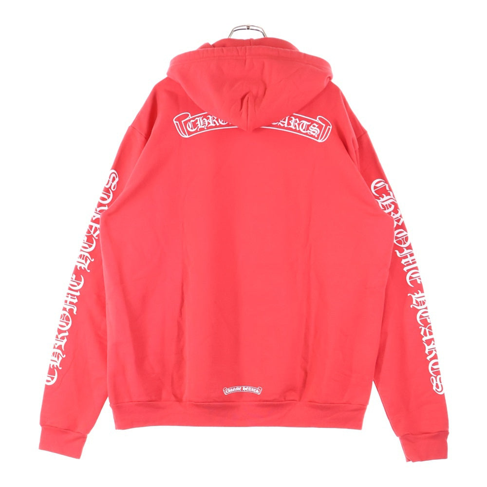 CHROME HEARTS(クロムハーツ) SWTSHRT PLVR バックスクロールラベルプリント スウェットプルオーバーパーカー レッド