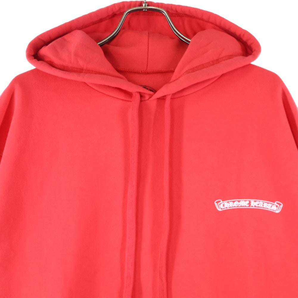 CHROME HEARTS(クロムハーツ) SWTSHRT PLVR バックスクロールラベルプリント スウェットプルオーバーパーカー レッド