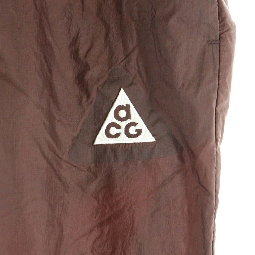 NIKE ACG(ナイキエーシージー) NRG CINDER WINDSHELL PANTS リサイクルナイロン ロングパンツ ブラウン DB1135-227