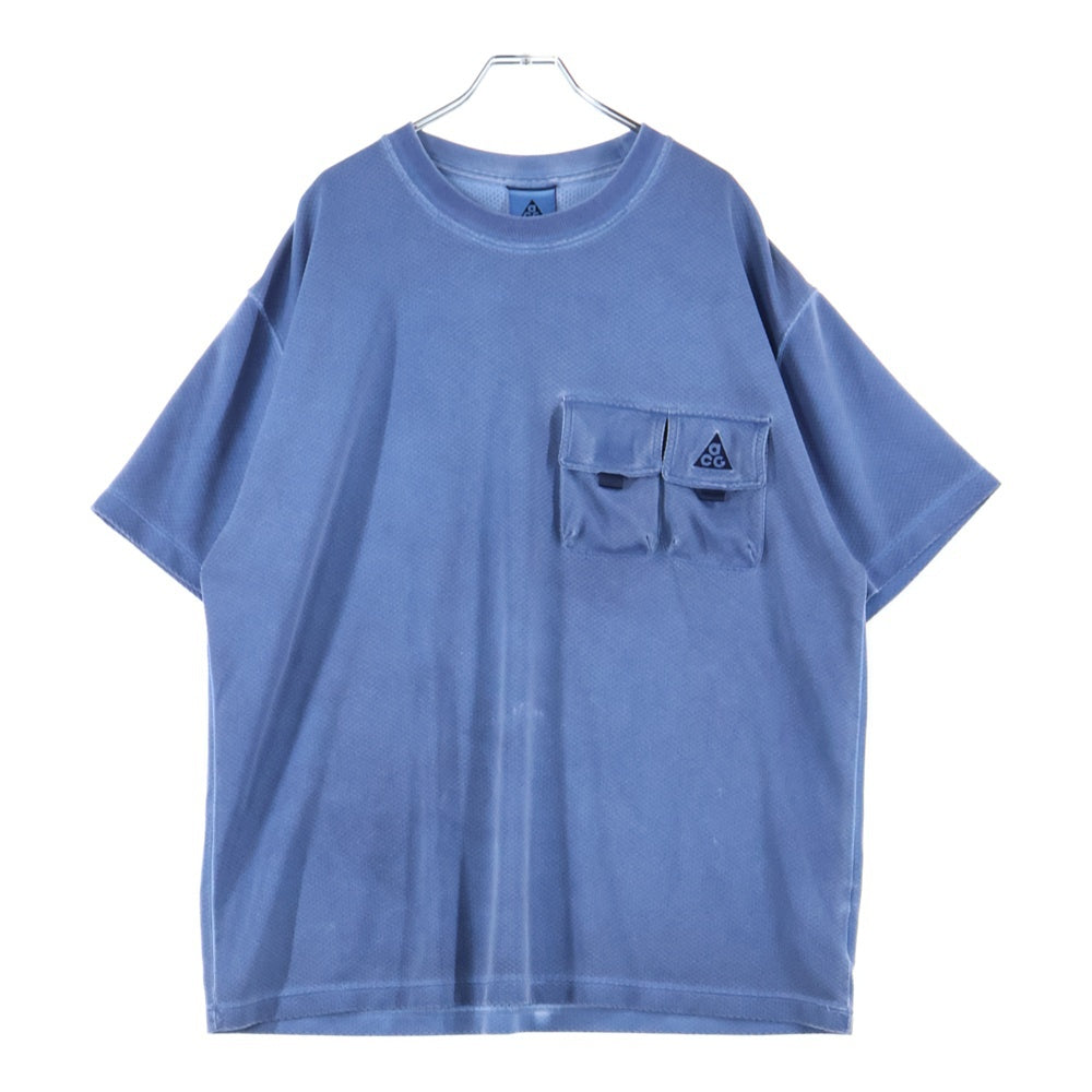 NIKE ACG(ナイキエーシージー) ウォッチマンピーク ポケット付き クルーネック 半袖Tシャツカットソー ブルー CZ4003-492
