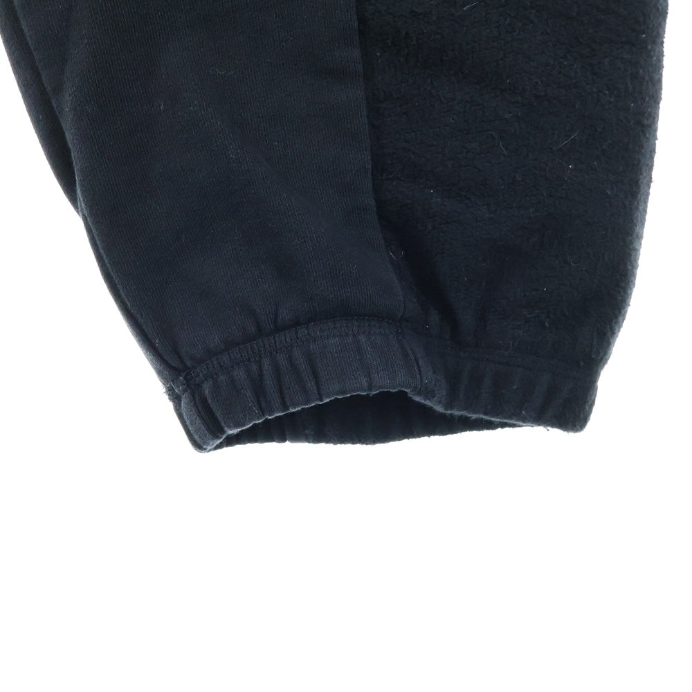 ALEXANDER WANG(アレキサンダーワン) ×adidas アディダス インサイドアウト サイドロゴ エンボス スウェット ロングパンツ ブラック CV5046