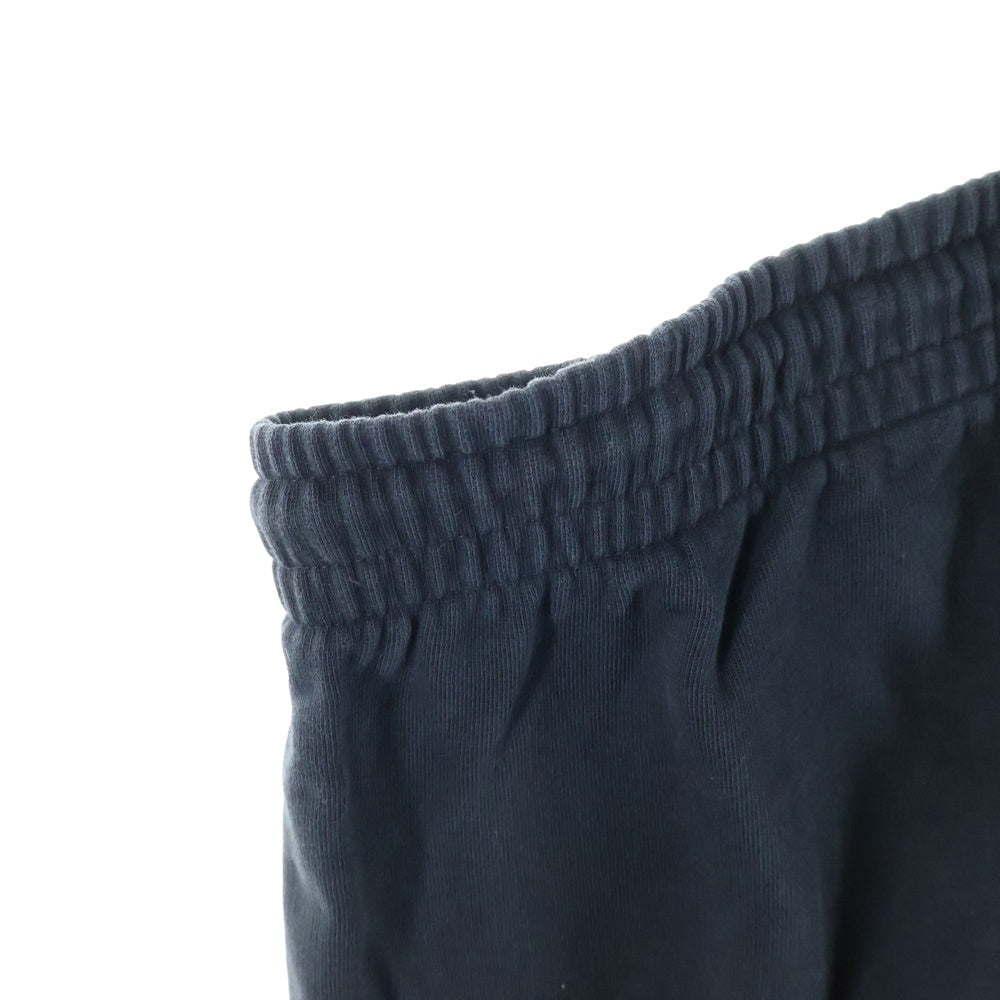 ALEXANDER WANG(アレキサンダーワン) ×adidas アディダス インサイドアウト サイドロゴ エンボス スウェット ロングパンツ ブラック CV5046