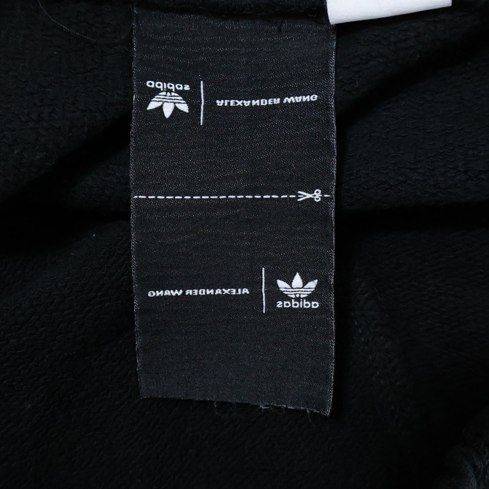 ALEXANDER WANG(アレキサンダーワン) ×adidas アディダス インサイドアウト サイドロゴ エンボス スウェット ロングパンツ ブラック CV5046