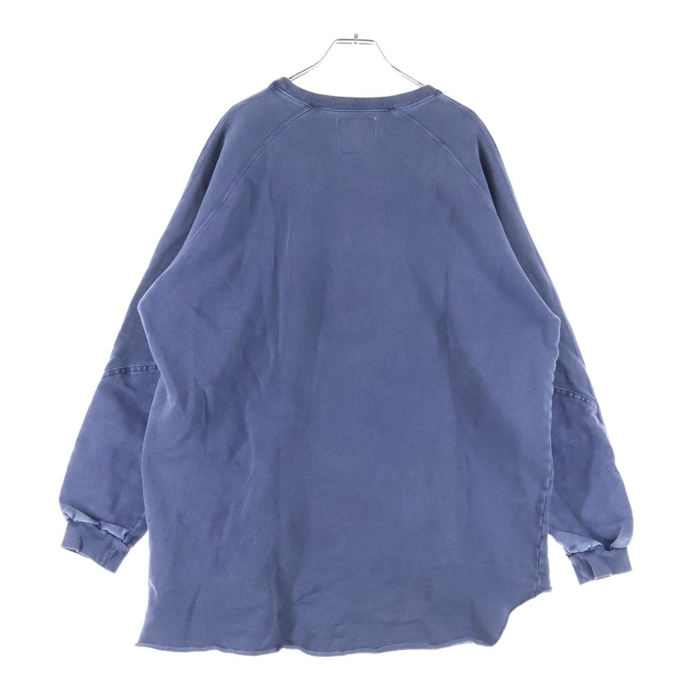 GRAMICCI(グラミチ) 16SS テールカット クルーネック スウェット トレーナー ブルー GMJK-16S003