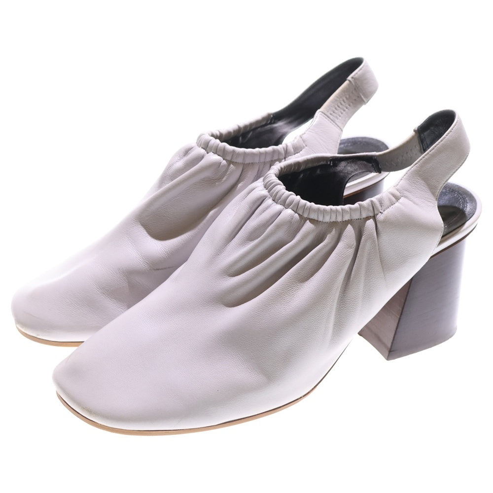 CELINE(セリーヌ) フィービー期 スリングバック レザー ヒール パンプス グレー レディース