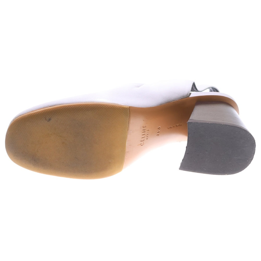 CELINE(セリーヌ) フィービー期 スリングバック レザー ヒール パンプス グレー レディース