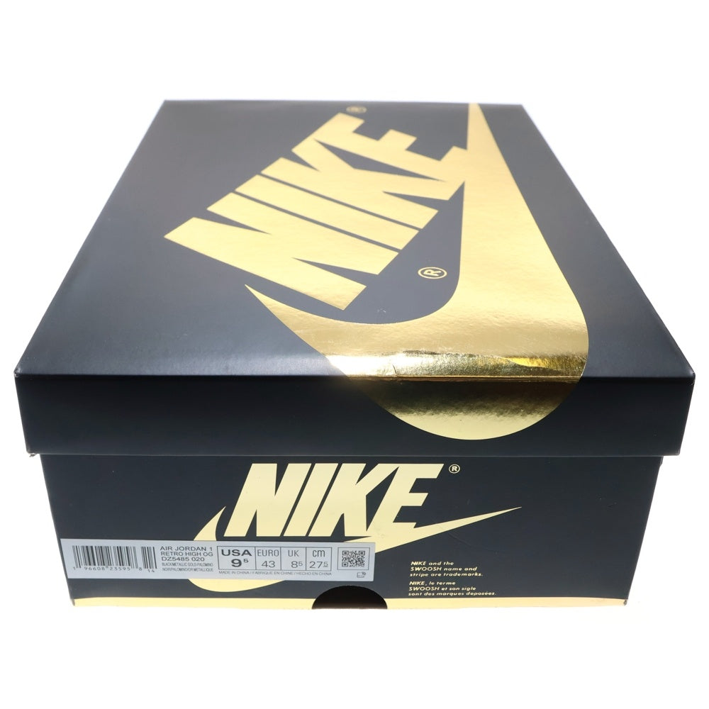 NIKE(ナイキ) AIR JORDAN1 RETRO HIGH OG Palomino エアジョーダン1 レトロ パロミノ ハイカットスニーカー ブラウン/ブラック US9.5/27.5cm DZ5485-020