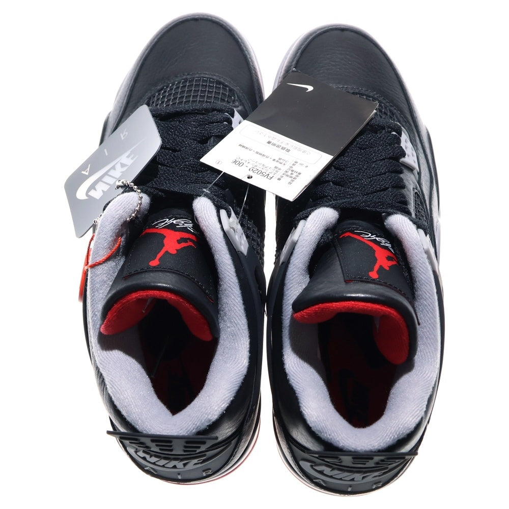 NIKE(ナイキ) AIR JORDAN 4 RETRO Bred Reimagined エアジョーダン4レトロブレッドリイマジンド ローカットスニーカー ブラック US9.5/27.5cm FV5029-006
