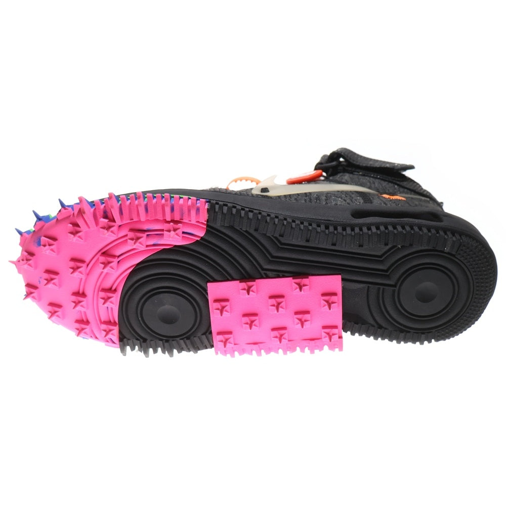 NIKE(ナイキ) ×Off-White AIR FORCE 1 MID オフホワイト エアフォース1 ミッドカットスニーカー ブラック US12/30cm DO6290-001