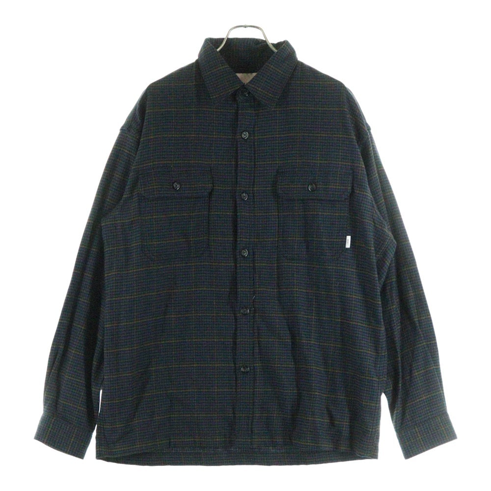 WTAPS(ダブルタップス) 24AW DECK/LS/COTTON.TWILL.TEXTILE テキスタイル コットンツイル チェック 長袖シャツ マルチカラー 242WVDT-SHM03