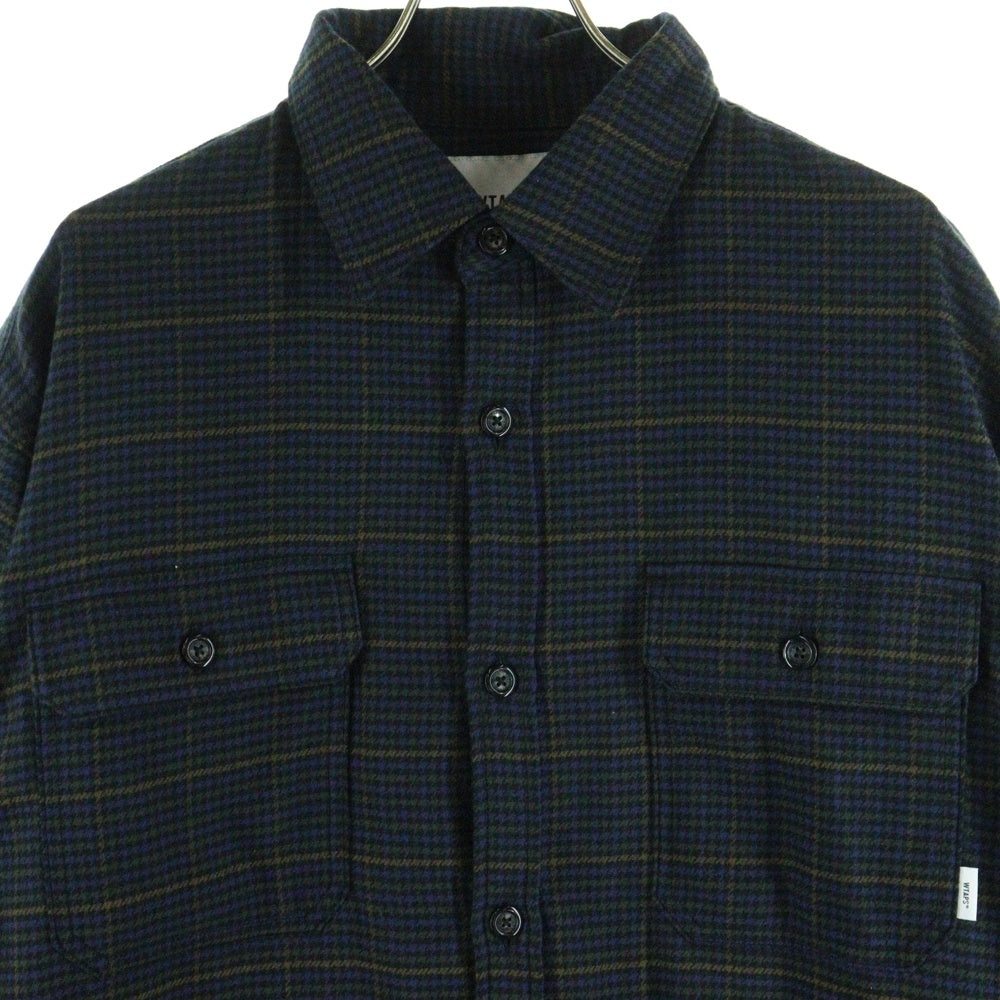 WTAPS(ダブルタップス) 24AW DECK/LS/COTTON.TWILL.TEXTILE テキスタイル コットンツイル チェック 長袖シャツ マルチカラー 242WVDT-SHM03