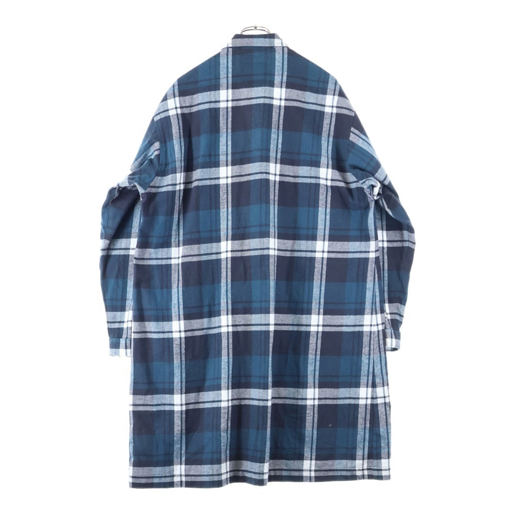 WTAPS(ダブルタップス) 24SS GOWN COAT COTTON FLANNEL TEXTILE コットン フランネルチェック ガウンコート グリーン/ホワイト 241TQDT-JKM01