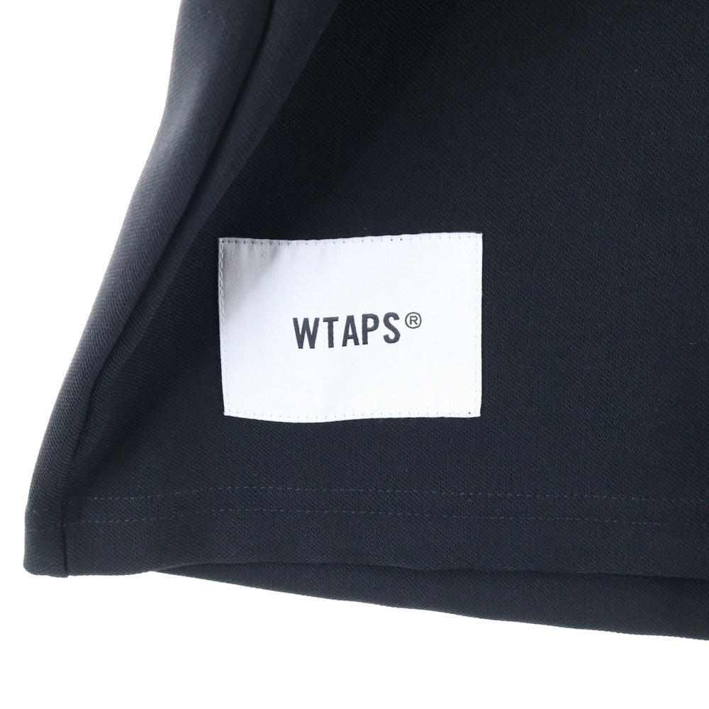 WTAPS(ダブルタップス) 23SS PARALLEL SS POLY パラレル ポリエステル ハーフジップ 半袖ポロシャツ ブラック 231ATDT-CSM35