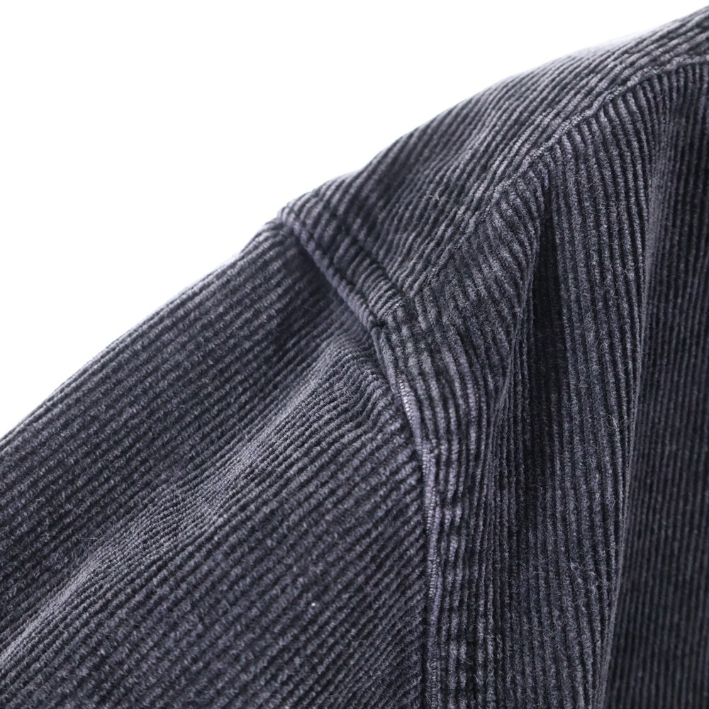 SUPREME(シュプリーム) 24SS Washed Corduroy Zip Up Shirt ウォッシュド加工 コーデュロイ ジップアップ シャツ ジャケット ブラック