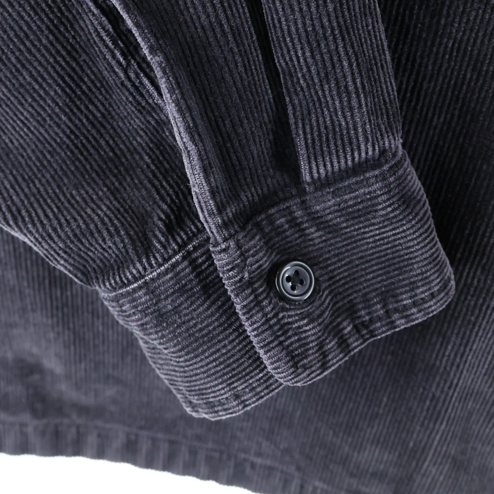 SUPREME(シュプリーム) 24SS Washed Corduroy Zip Up Shirt ウォッシュド加工 コーデュロイ ジップアップ シャツ ジャケット ブラック