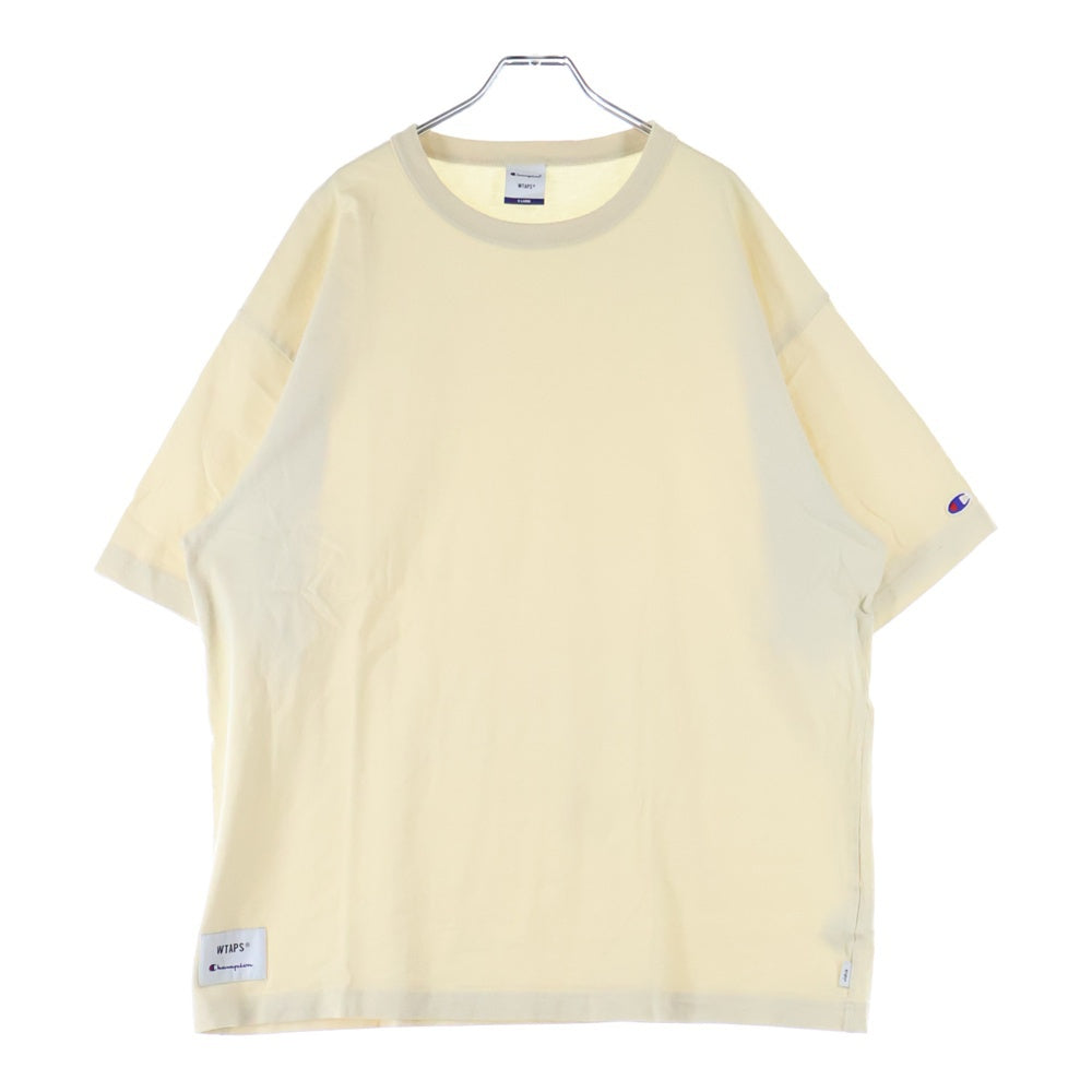 WTAPS(ダブルタップス) ×Champion チャンピオン ロゴワッペン 半袖Tシャツ ベージュ C8-U302